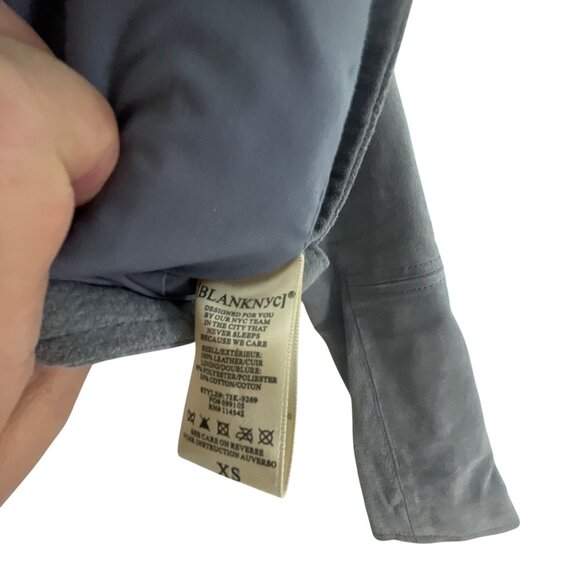 Blanknyc Women's Suede Leather Moto Jacket Size XS Grey Bikercore Rocker Outdoor - Picture 4 of 11